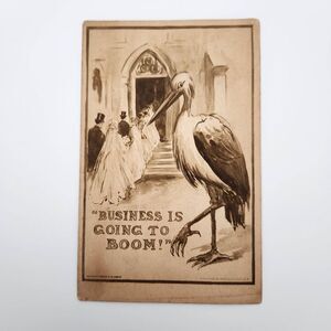 C.1910 Business is Booming Carrollton Ohio Postcard Antique Ephemera